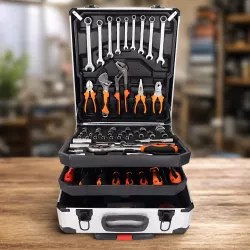 Набор инструментов Tool Set 235 предметов - для ремонта и обслуживания, чемодан с колесами, хромованадиевая сталь thumbnail