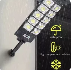 Уличный фонарь W789A-5 300LED с солнечной панелью - Датчик движения, Пульт ДУ, IP65, 60 Вт thumbnail