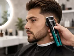 Набор для стрижки VGR V-694 Green/Black - машинка, триммер, шейвер, 6 насадок, LED-дисплей thumbnail
