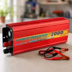 Автомобильный инвертор 2000W 12V/220V с USB - защита от перегрева, 90% КПД, алюминиевый корпус thumbnail