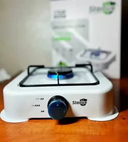 Настольная газовая плита STARLUX SGS 6001 - 1 конфорка, съемная решетка, белая, 2.2 кВт thumbnail