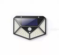 Уличный светильник Lesko SH-100 - солнечная батарея, датчик движения, 100 LED, широкий угол освещения thumbnail