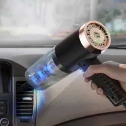 Автомобильный пылесос 2 в 1 - 4500 Па, 120 Вт, USB, диодная подсветка, моющийся фильтр, комплект насадок thumbnail
