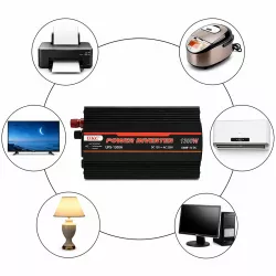 Автомобильный инвертор UKC 1300W - AC/DC, 15A зарядка, 12V-220V, кабель и зажимы thumbnail
