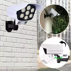 Уличный светильник на солнечных батареях в виде камеры - 180W, 3 режима, пульт ДУ, датчик движения, 77 LED, IP66 thumbnail