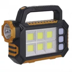 Ручной фонарь HS-8029 - солнечная батарея, мощный LED, 3 режима, 9000mAh, USB зарядка thumbnail