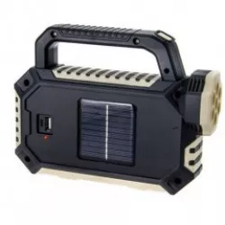 Ручной фонарь HS-8029 - солнечная батарея, мощный LED, 3 режима, 9000mAh, USB зарядка thumbnail
