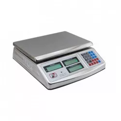 Электронные торговые весы Promotec PM 5051 - до 50 кг, аккумулятор 6 Вольт, стальная платформа 34.5x23 см, счетчик цены thumbnail
