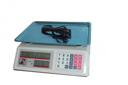 Электронные торговые весы Promotec PM 5051 - до 50 кг, аккумулятор 6 Вольт, стальная платформа 34.5x23 см, счетчик цены thumbnail