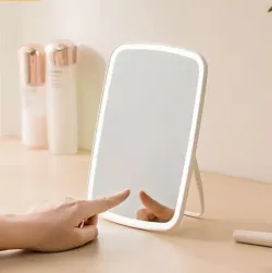 Зеркало для макияжа с LED подсветкой - 3 режима, Сенсорное управление, 2400 мАч, Micro USB зарядка thumbnail