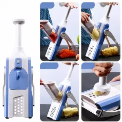 Овощерезка VENERA129 - Многофункциональный мультислайсер SAFE SLICE MANDOLINE, 24 режима, нержавеющая сталь, пружинный механизм thumbnail