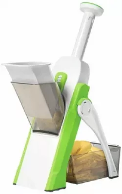 Овощерезка VENERA129 - Многофункциональный мультислайсер SAFE SLICE MANDOLINE, 24 режима, нержавеющая сталь, пружинный механизм thumbnail