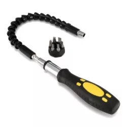Гибкий удлинитель для отвертки и дрели Snake Bit - 30 см, 6 насадок, реверсивная отвертка thumbnail