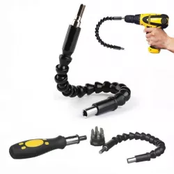 Гибкий удлинитель для отвертки и дрели Snake Bit - 30 см, 6 насадок, реверсивная отвертка thumbnail