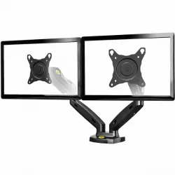 Настольный кронштейн для двух мониторов NB F160 - 17"-30", газлифт, VESA 75/100, поворот 360° thumbnail