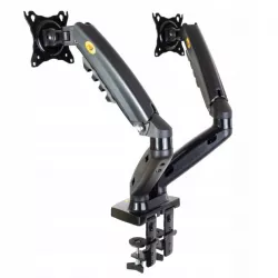 Настольный кронштейн для двух мониторов NB F160 - 17"-30", газлифт, VESA 75/100, поворот 360° thumbnail