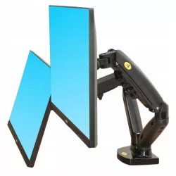 Настольный кронштейн для двух мониторов NB F160 - 17"-30", газлифт, VESA 75/100, поворот 360° thumbnail