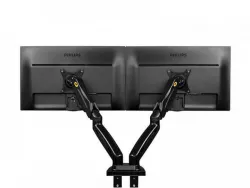 Настольный кронштейн для двух мониторов NB F160 - 17"-30", газлифт, VESA 75/100, поворот 360° thumbnail