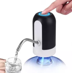 Электрическая помпа для воды с подсветкой - аккумулятор 1200mAh, micro-USB, для бутыли 19L, черный thumbnail