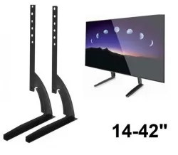 Кронштейн для телевизора V-Star D701 TV01 14-42 дюймов - Настольный крепеж, сталь, VESA совместимость, до 25 кг, черный thumbnail