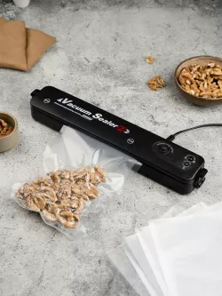 Вакуумный упаковщик Vacuum Sealer LP-11 - 100 Вт, функция запаивания и вакуумирования, компактный, черный thumbnail