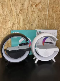 Умный светильник G-Smart Light Sound Machine - беспроводная зарядка 15W, Bluetooth-колонка, будильник, 16 млн цветов, приложение HappyLighting thumbnail