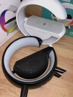 Умный светильник G-Smart Light Sound Machine - беспроводная зарядка 15W, Bluetooth-колонка, будильник, 16 млн цветов, приложение HappyLighting thumbnail