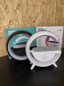 Умный светильник G-Smart Light Sound Machine - беспроводная зарядка 15W, Bluetooth-колонка, будильник, 16 млн цветов, приложение HappyLighting thumbnail