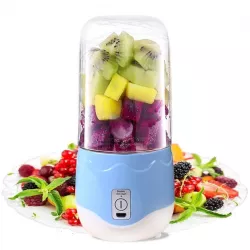 Портативный блендер Juicer с USB зарядкой - 400 мл, 4 лезвия, до 15000 об/мин, для смузи и коктейлей thumbnail