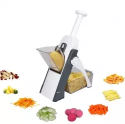 Терка для овощей Brava Spring Slicer - 3 лезвия, 40 настроек толщины, пружинная технология, контейнер в комплекте thumbnail