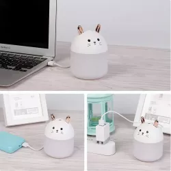 Мини-увлажнитель воздуха с ночником - Котик, 2 режима, USB-питание, 0.25  thumbnail