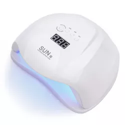 Лампа для нігтів SUN X 54W UV/LED - 36 світлодіодів, Таймер 10/30/60/99 сек, Знімне дно, Біла thumbnail