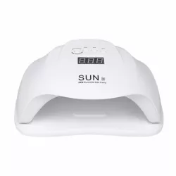 Лампа для нігтів SUN X 54W UV/LED - 36 світлодіодів, Таймер 10/30/60/99 сек, Знімне дно, Біла thumbnail