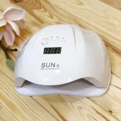 Лампа для нігтів SUN X 54W UV/LED - 36 світлодіодів, Таймер 10/30/60/99 сек, Знімне дно, Біла thumbnail