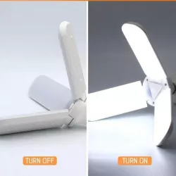 Светодиодная лампа Fan Blade 45W E27 - складная, холодный белый свет, 3500lm, 6500K thumbnail