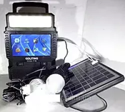 Портативная солнечная станция GD-8086: 6 Вт панель, мини ТВ, FM-радио, USB выход, 3 лампы в комплекте thumbnail