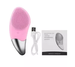 Силиконовая щетка-массажер для лица Sonic Facial Brush - водонепроницаемая, ультразвуковые пульсации, мощный аккумулятор, USB зарядка thumbnail