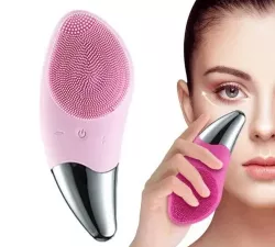Силиконовая щетка-массажер для лица Sonic Facial Brush - водонепроницаемая, ультразвуковые пульсации, мощный аккумулятор, USB зарядка thumbnail