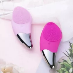 Силиконовая щетка-массажер для лица Sonic Facial Brush - водонепроницаемая, ультразвуковые пульсации, мощный аккумулятор, USB зарядка thumbnail