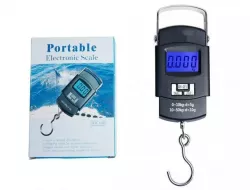 Цифровые ручные весы кантер WH-A08 - до 50 кг, LCD-экран, термометр, автотара thumbnail