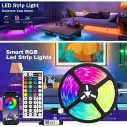Светодиодная лента RGB 5050 5м - пульт, USB, влагозащита IP65, 12 цветов, 55 люмен thumbnail