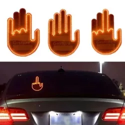 LED сигнал рук для заднего стекла автомобиля - 3 режима, работа от батареек, пульт в комплекте thumbnail