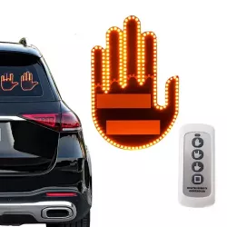 LED сигнал рук для заднего стекла автомобиля - 3 режима, работа от батареек, пульт в комплекте thumbnail