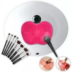 Коврик для мытья кистей Brush Spa - Силикон, 7 профилей, присоски для крепления thumbnail