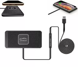 Силиконовый коврик с беспроводной зарядкой 15W - Антискользящий, USB адаптер в комплекте thumbnail