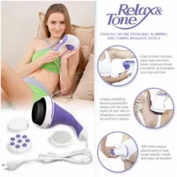 Масажер для схуднення Relax&Tone - 5 насадок, 2500 об/хв, проти целюліту, для тіла, рук та ніг thumbnail