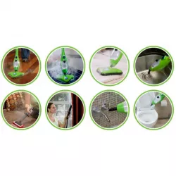 Паровая швабра H2O Steam MOP X5 - 5 в 1, 1300 Вт, 3 насадки из микрофибры, длина кабеля 3 м thumbnail