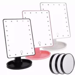 Зеркало для макияжа с LED подсветкой - 22 светодиода, сенсорная кнопка, вращение 180°, модель XR-1608 thumbnail