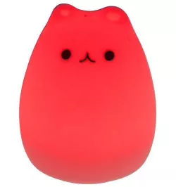 Сенсорный силиконовый LED светильник-ночник Котик - двойной режим света, 7-цветная смена, материал ABS+силикон thumbnail