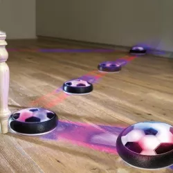 Футбольный мяч HoverBall с подсветкой - Аэрофутбол для дома, мягкий бампер, работает от 4 AA батареек thumbnail